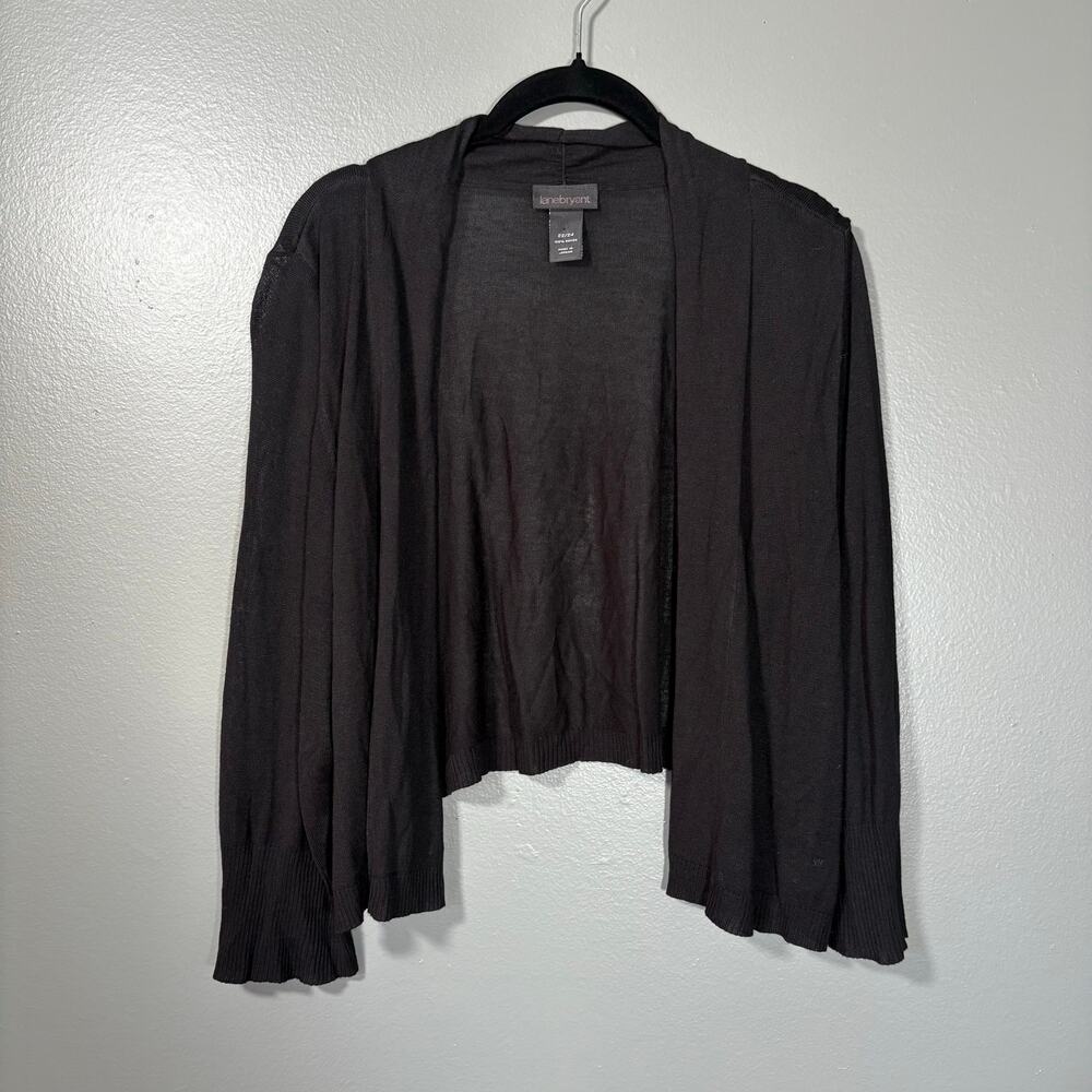 Lane Bryant Black Cropped Shrug Cardigan Sweater - 22/24 - Women's Plus Size